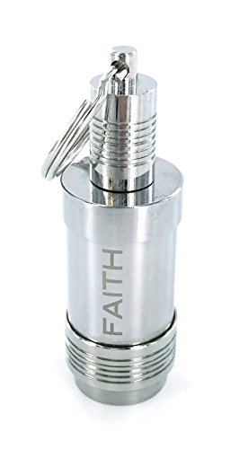 Pioneer Plus - Stainless Steel Oil Vial Keychain - Push-Button Dropper - Consecrated Oil - Essential Oils (