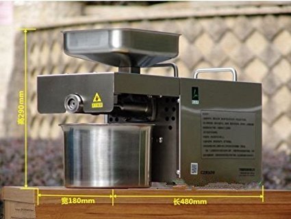 JIAWANSHUN 1200W Automatic Stainless Steel Oil Press Machine Cold Hot Press 220V/110V AC 50Hz/60Hz (110V)