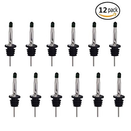 Sell4Style Wine Pourer Stainless Steel Classic Bottle Liquor Pourer Oil Dispenser,Pack Of 12