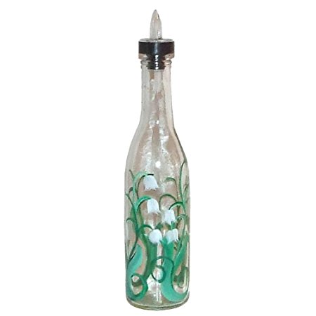 ArtisanStreet's Lilies of the Valley Design Pour Bottle. Hand Painted