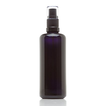 Infinity Jars 100 Ml (3.4 fl oz) Black Ultraviolet Glass Fine Mist Spray Bottle