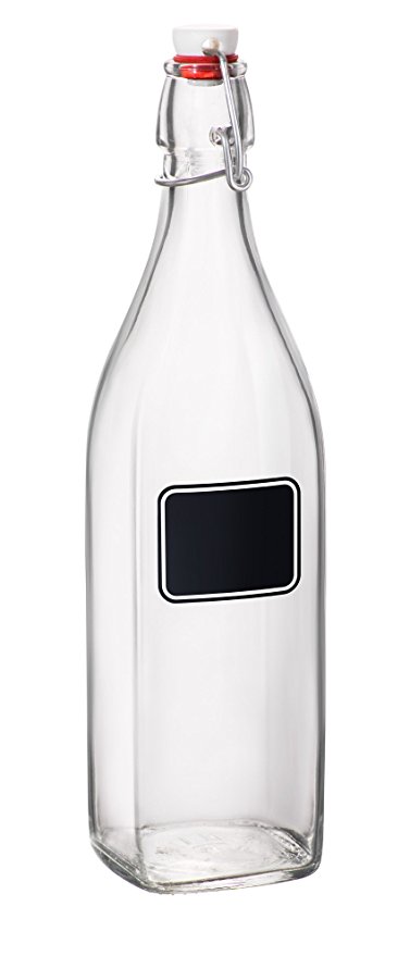 Bormioli Rocco Swing Bottle with Chalkboard, 33-3/4-Ounce