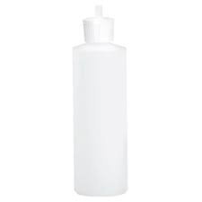 8 Oz Plastic Cylinder Bottles with Flip Top Pour Spout, Pack of 12