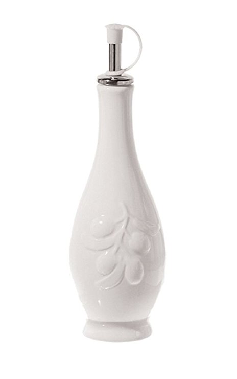 La Porcellana Bianca Classic Oil Bottle with Pourer in White P001100152