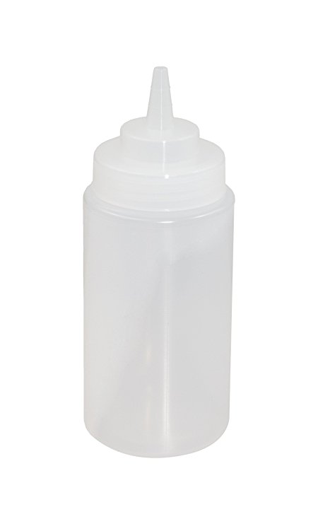 Crestware SB16CW (2 dz.) Squeeze Wide Mouth Bottle (2 Dozen), 16 oz, Clear