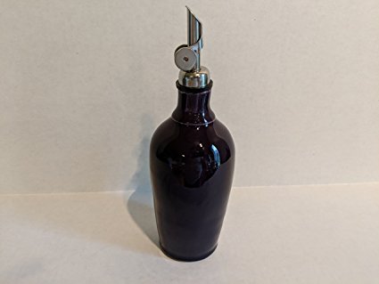 Pottery Oil, Vinegar, or Sauce Cruet - Amethyst