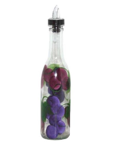 ArtisanStreet's Grape Design Hand Painted Pour Bottle. Made to Order