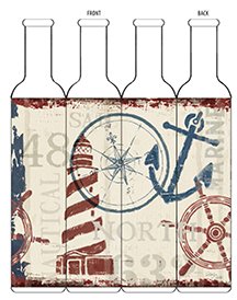 The Jay Companies 1331621 Nautical Oil Bottles, Multi