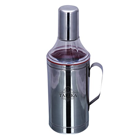 Taluka Stainless Steel Oil can Oil Pourers with Handle Ease (1000 ML) 33.5 Oz Oil Dispenser Oil Bottle Kitchen Oil & Vinegar Cruet